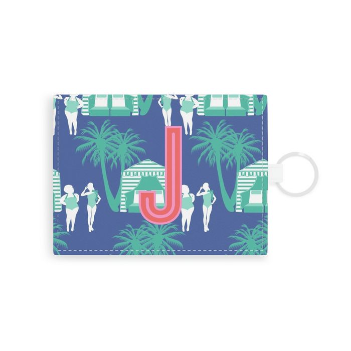 Cabana Single Initial Card Case with Your Initial
