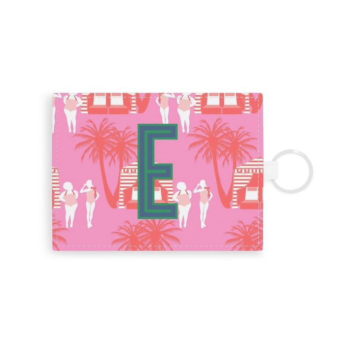 Cabana Single Initial Card Case with Your Initial