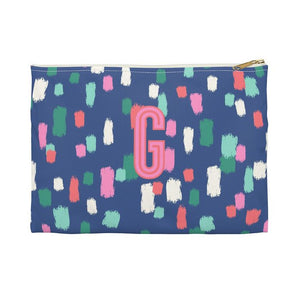 Confetti Small Flat Zip Pouch