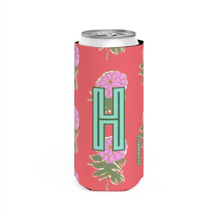 Kyra Single Initial Slim Can Cooler - Personalized Chill – CB Studio