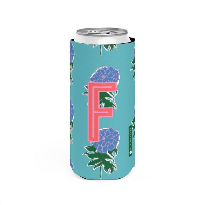 Kyra Single Initial Slim Can Cooler - Personalized Chill – CB Studio