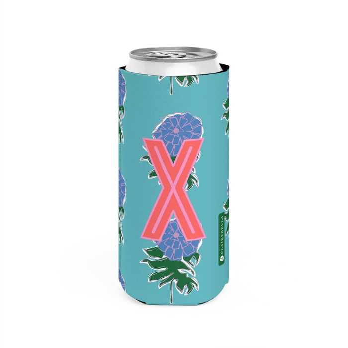 Kyra Single Initial Slim Can Cooler