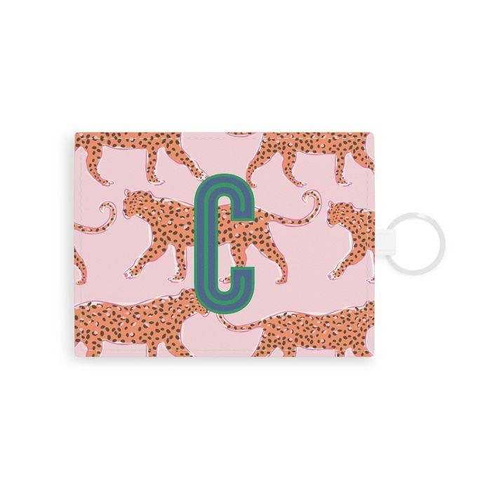 Tiger/Leopard Single Initial Card Case