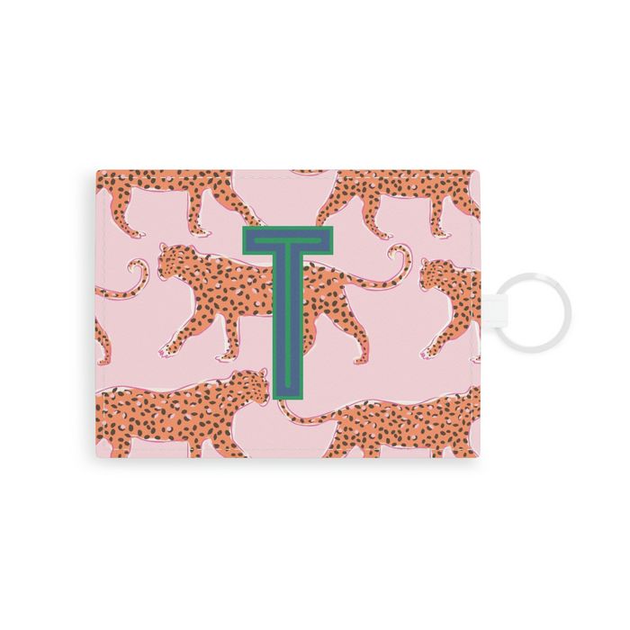 Tiger/Leopard Single Initial Card Case