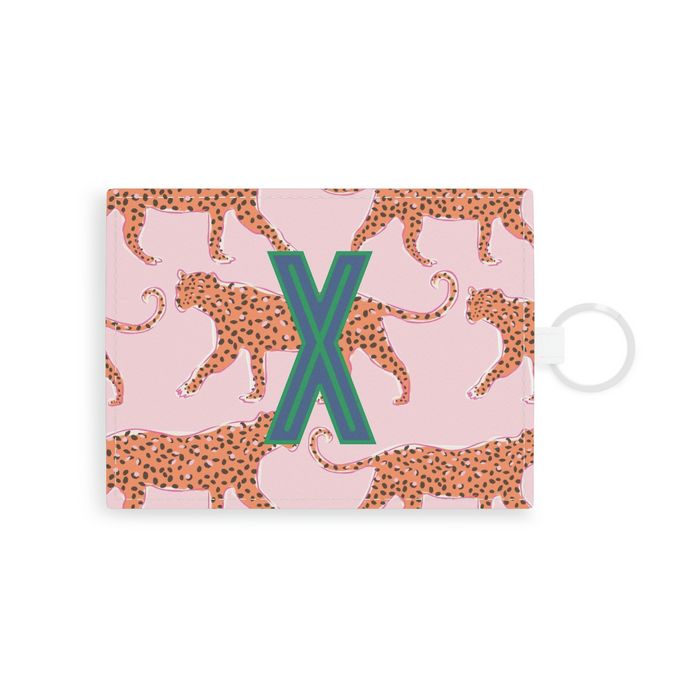 Tiger/Leopard Single Initial Card Case