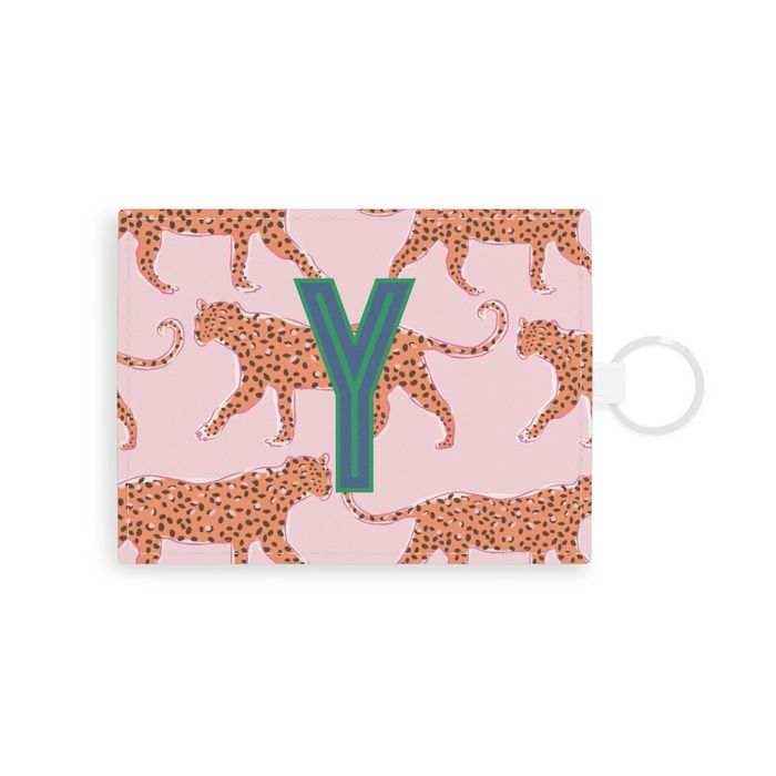 Tiger/Leopard Single Initial Card Case