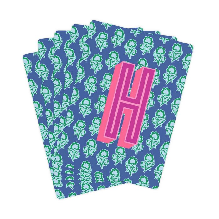Playing Cards - Flora/Maya Monogrammed