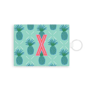 Pineapple Single Initial Card Case