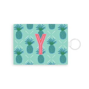 Pineapple Single Initial Card Case