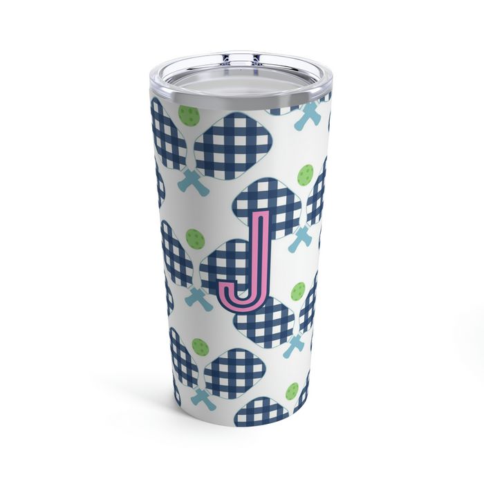 Clairebella Pickleball Single Initial Large Tumbler