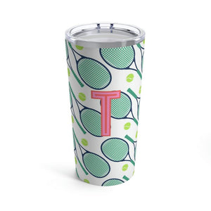 Tennis Single Initial Large Tumbler