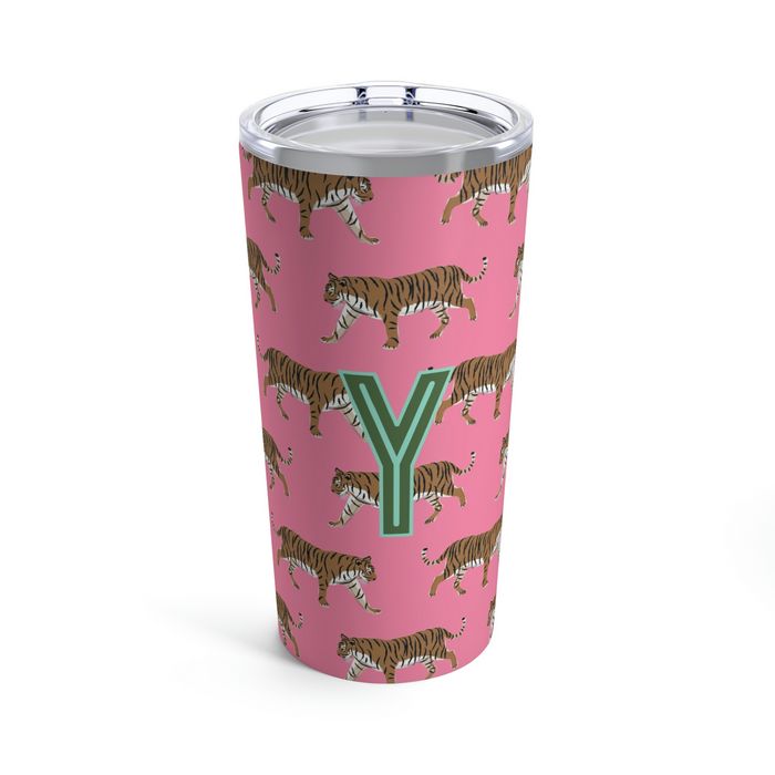 Tiger Single Initial Large Tumbler