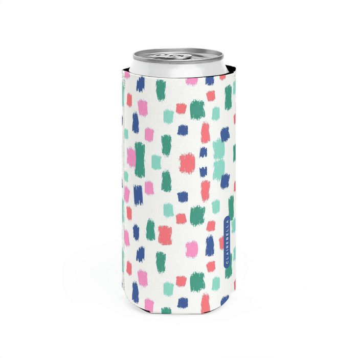Confetti Single Initial Slim Can Cooler