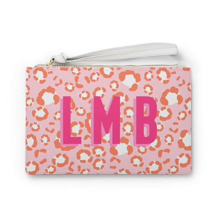 Leopard Spots Pink Wristlet