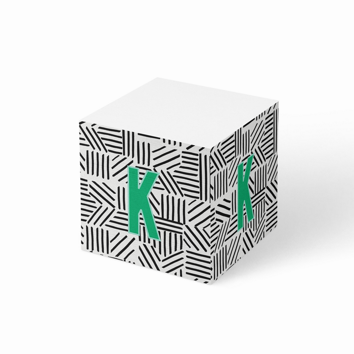 Mod Stripe Sticky Note Cube