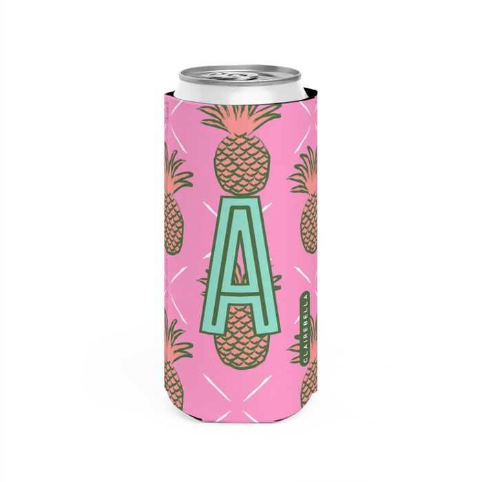 Pineapple Single Initial Slim Can Cooler