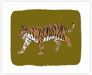 Green Tiger Art Prints